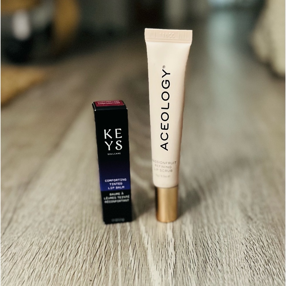 Lip Care Bundle - Keys Tinted Lip Balm & Aceology Lip Scrub